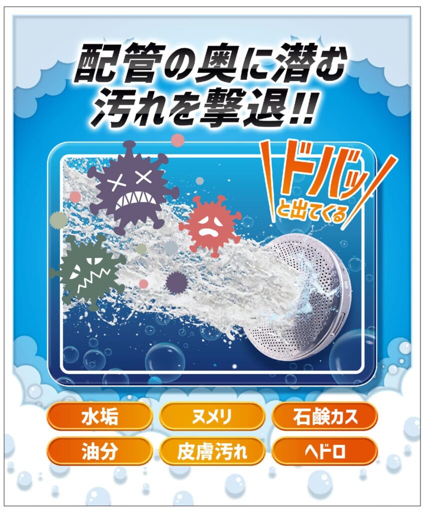 配管の奥に潜む汚れを撃退!